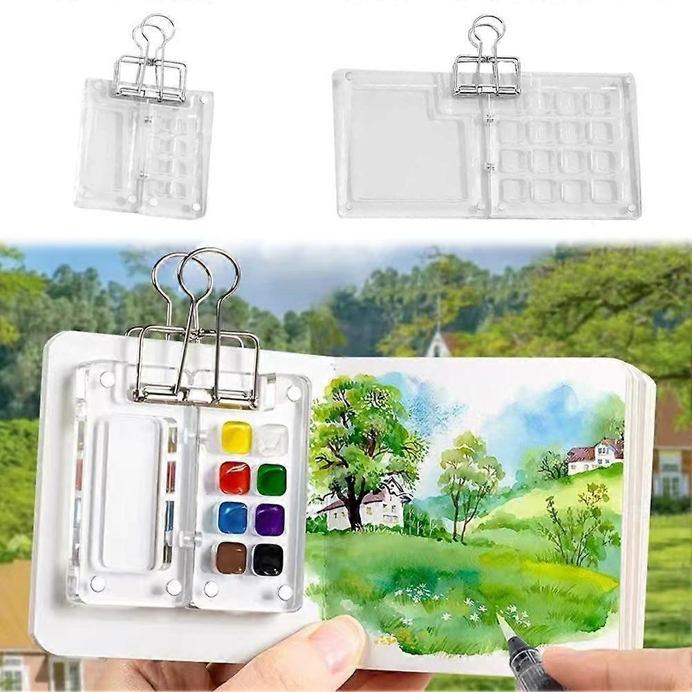 Mini acrylic Watercolor Paint Box 8 Colors Tiny Palette
