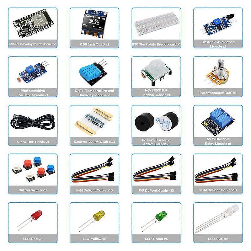 Starter Kit For Arduino ESP-32S The Most Complete Starter Kit,Basic ESP32 Kit