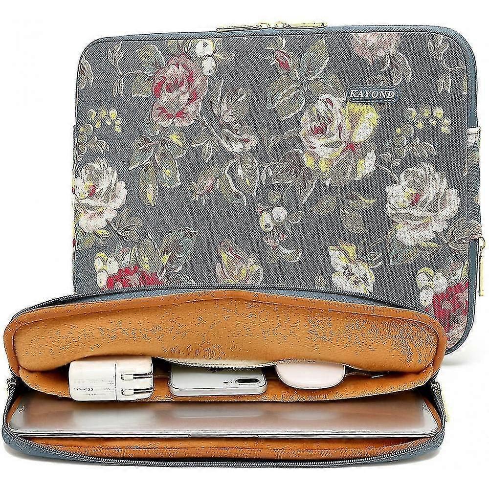 (14-14.1 Inches)Blue Water Hyacinth Briefcase