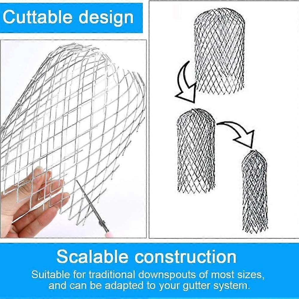 8 Pack Aluminum Gutter Guards Expandable Filter Strainer Metal Gutter Guards Leaf Strainer Gutter Sieve Down Pipe Covers Protection Easy Install Moss Muck Mud Debris Guard From 2 To 4 Inches
