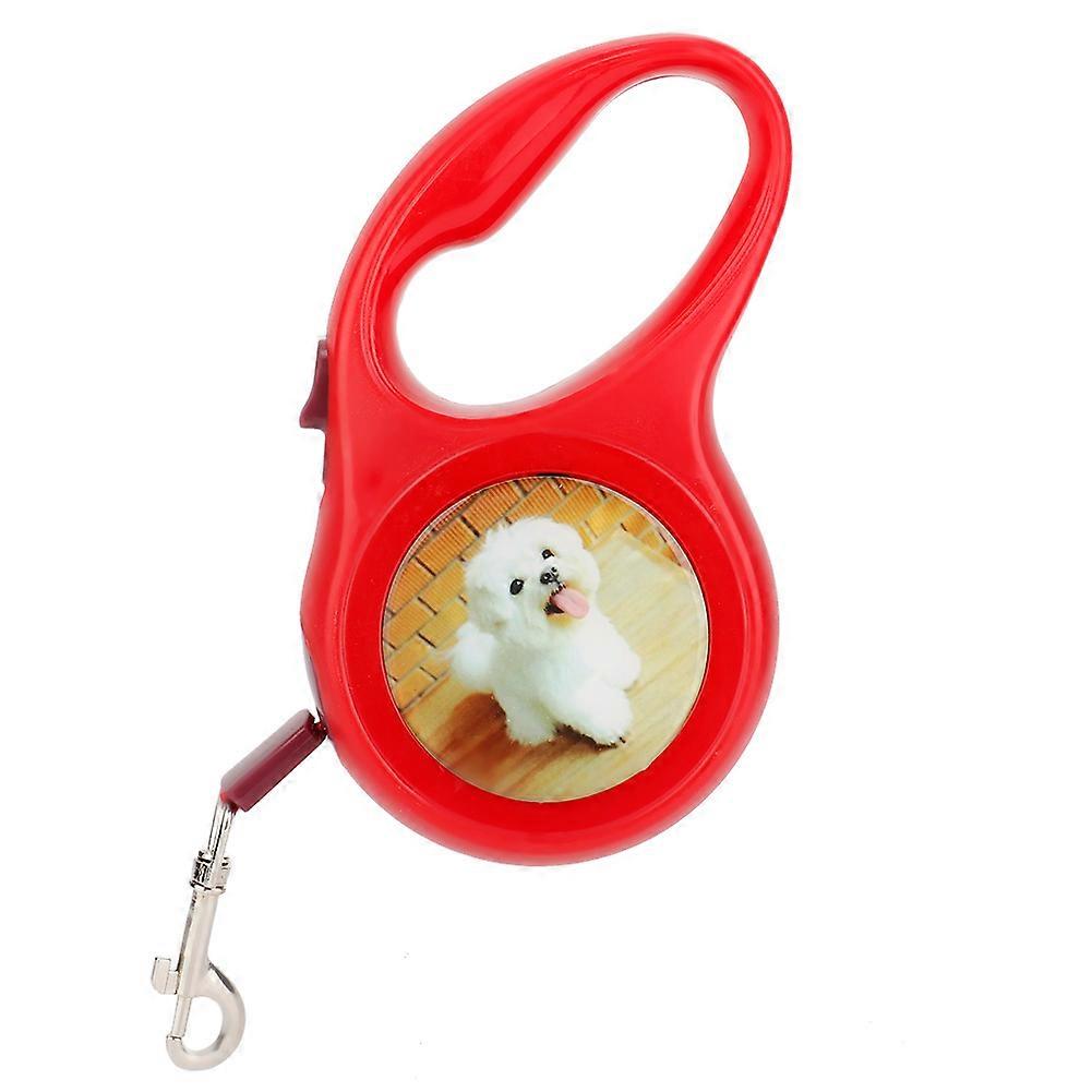 Pet Retractable Automatic Winding Rope Dogs Walking Traction Leash Accessory(red)