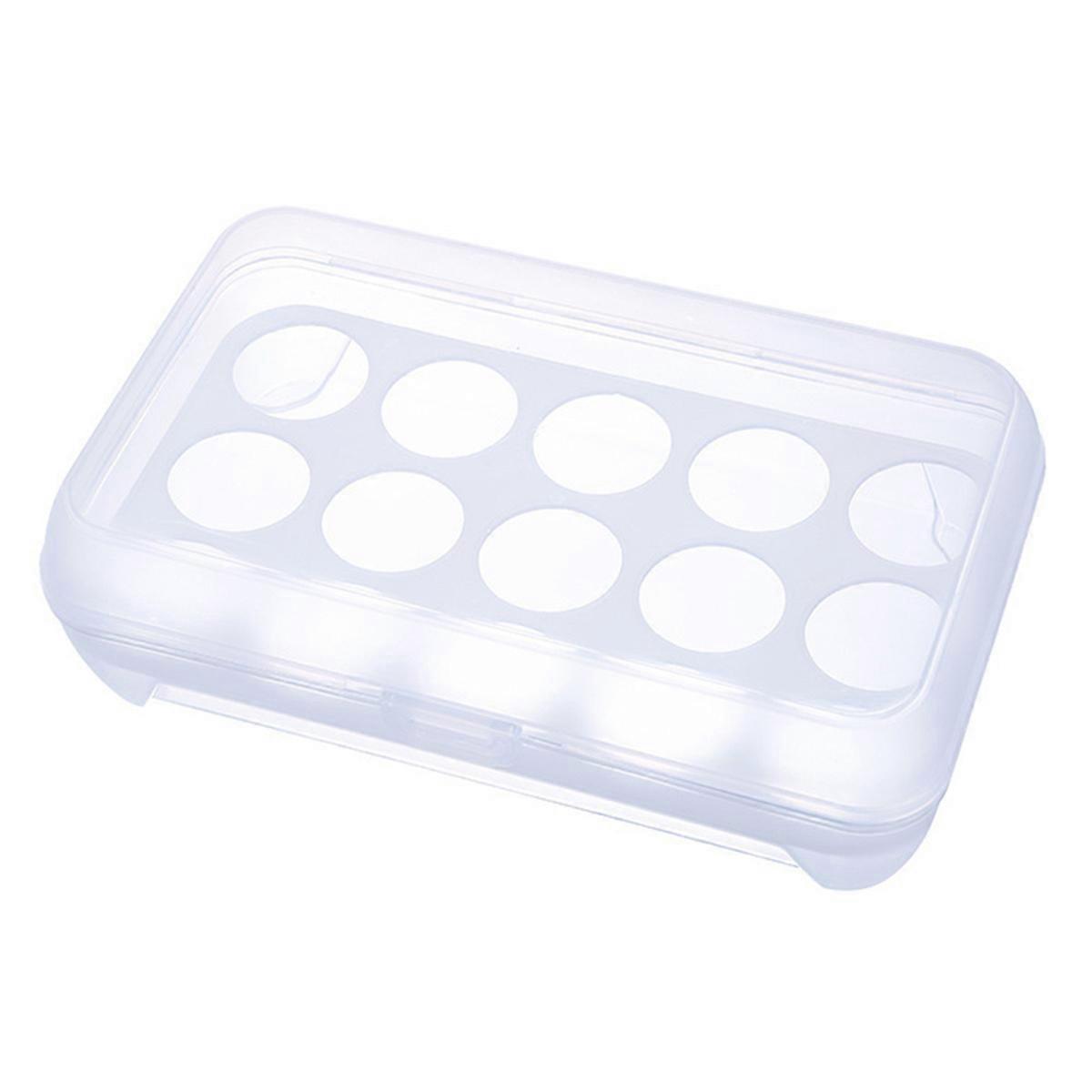 15 Grids Egg Storage Holder Box Case Food Container for Kitchen Refrigerator Tool(White)
