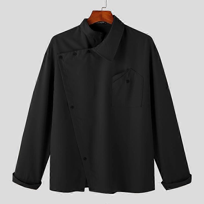 INCERUN Spring Elegant Men Solid Color Long Sleeves Shirts