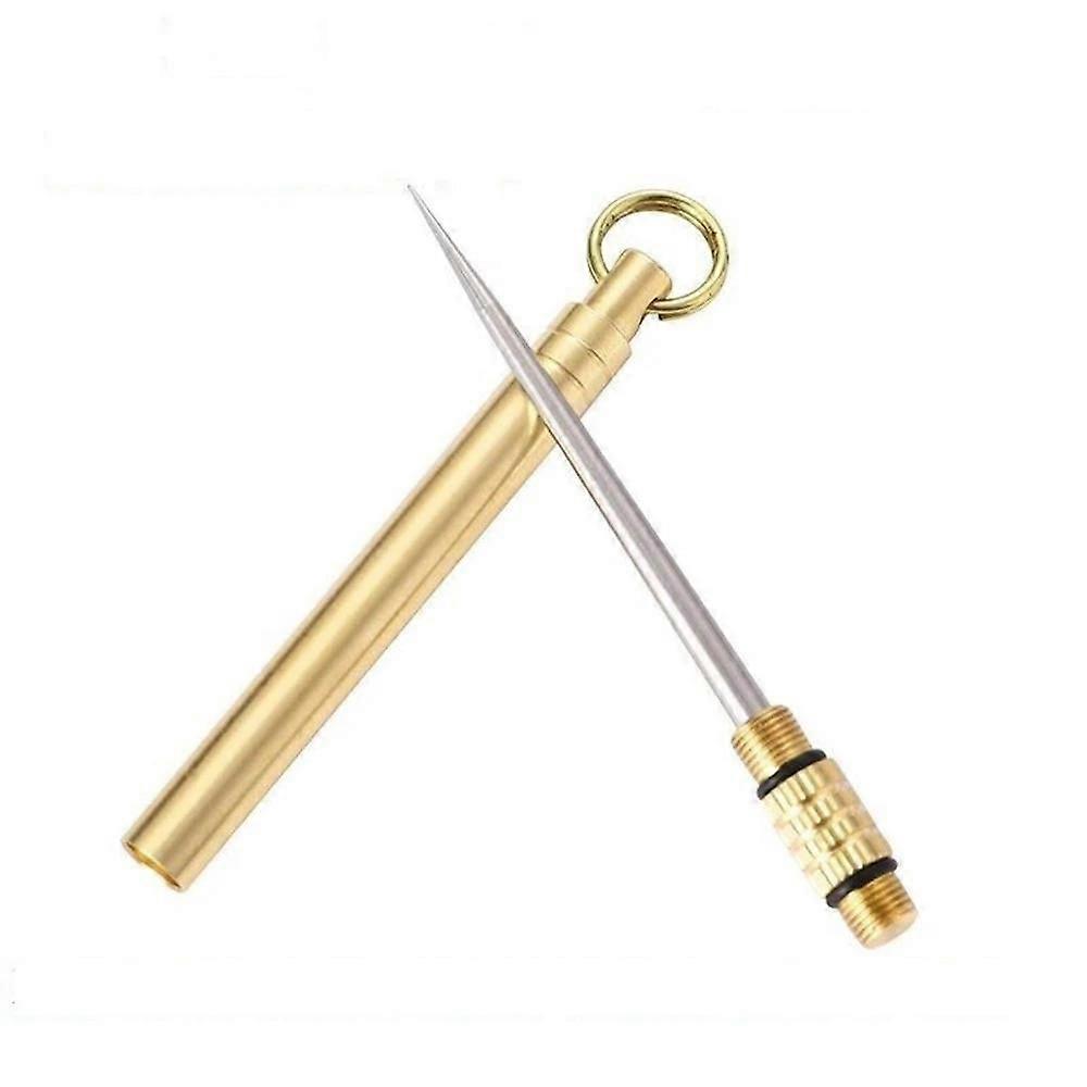 Titanium Alloy Outdoor EDC Toothpick Fruit Fork Camping Tool Toothpick-holder Titanium Toothpick