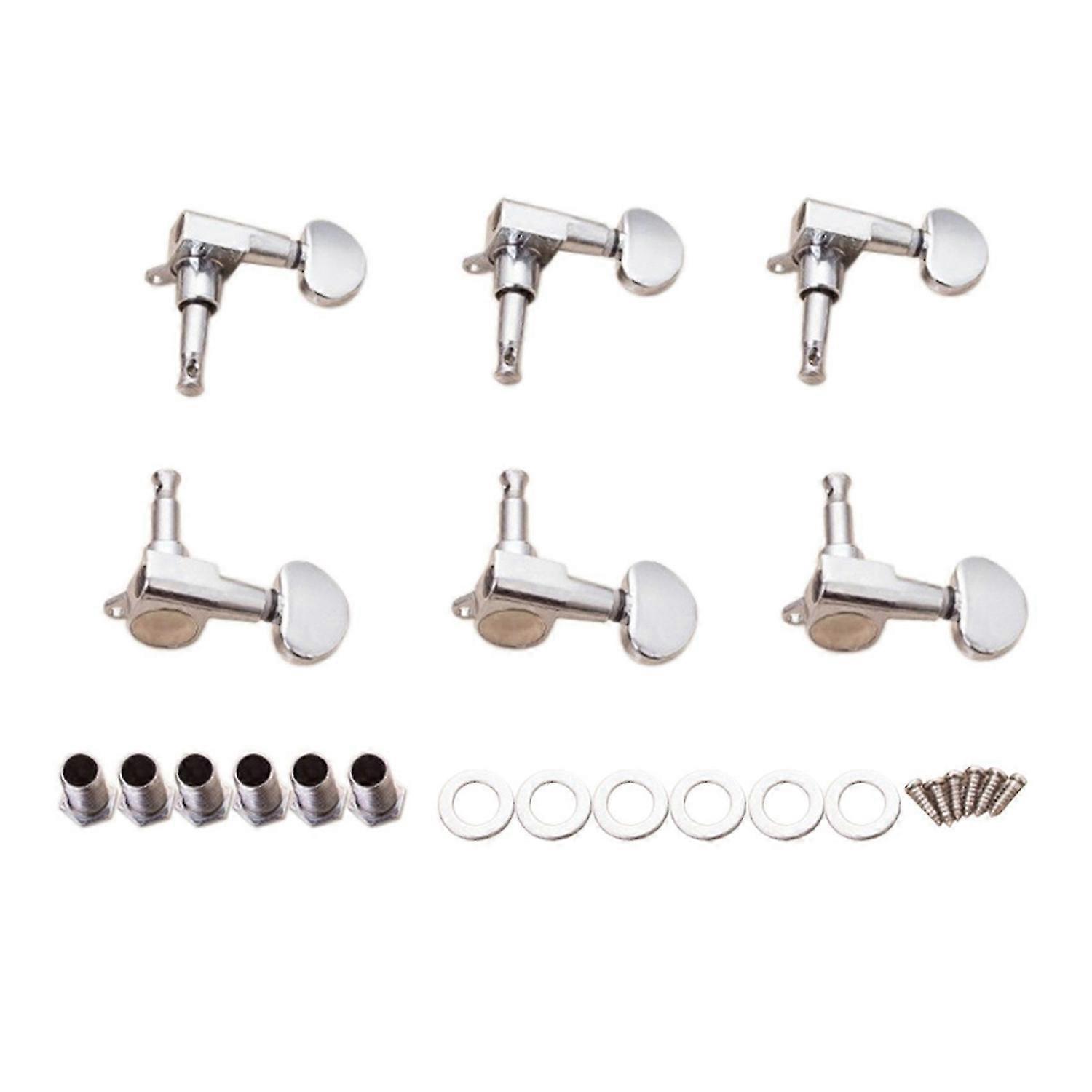 6PCS Guitar Machine Heads Knobs Guitar String Tuning Pegs Machine Tuners compatible Electric or Acou