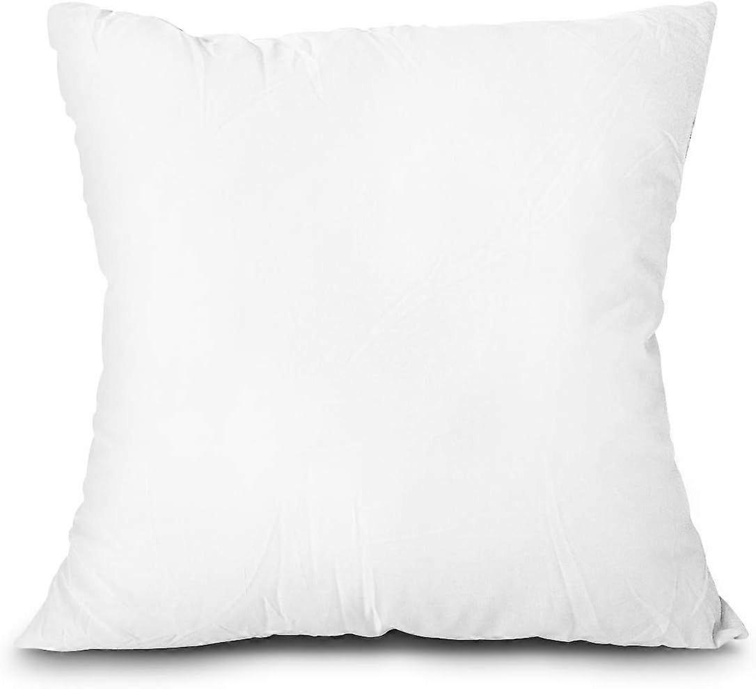 Throw Pillow Insert,21.6x21.6 LightweightSoft Polyester Down Alternative Decorative Pillow, Sham Stuffer, Machine Washable. (White, )