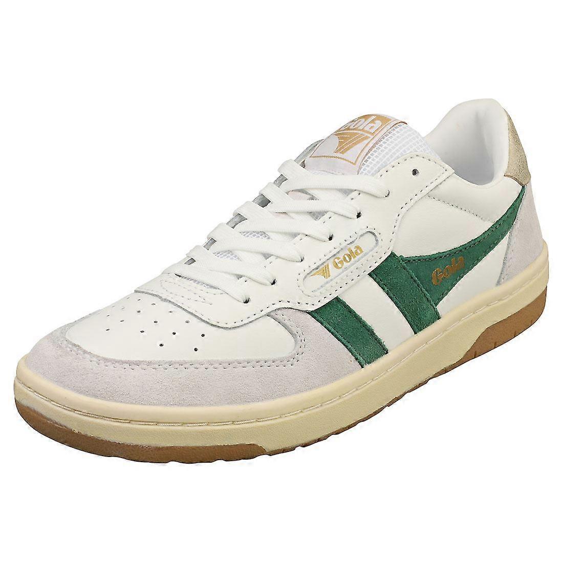 Gola Hawk Womens Casual Trainers in White Green
