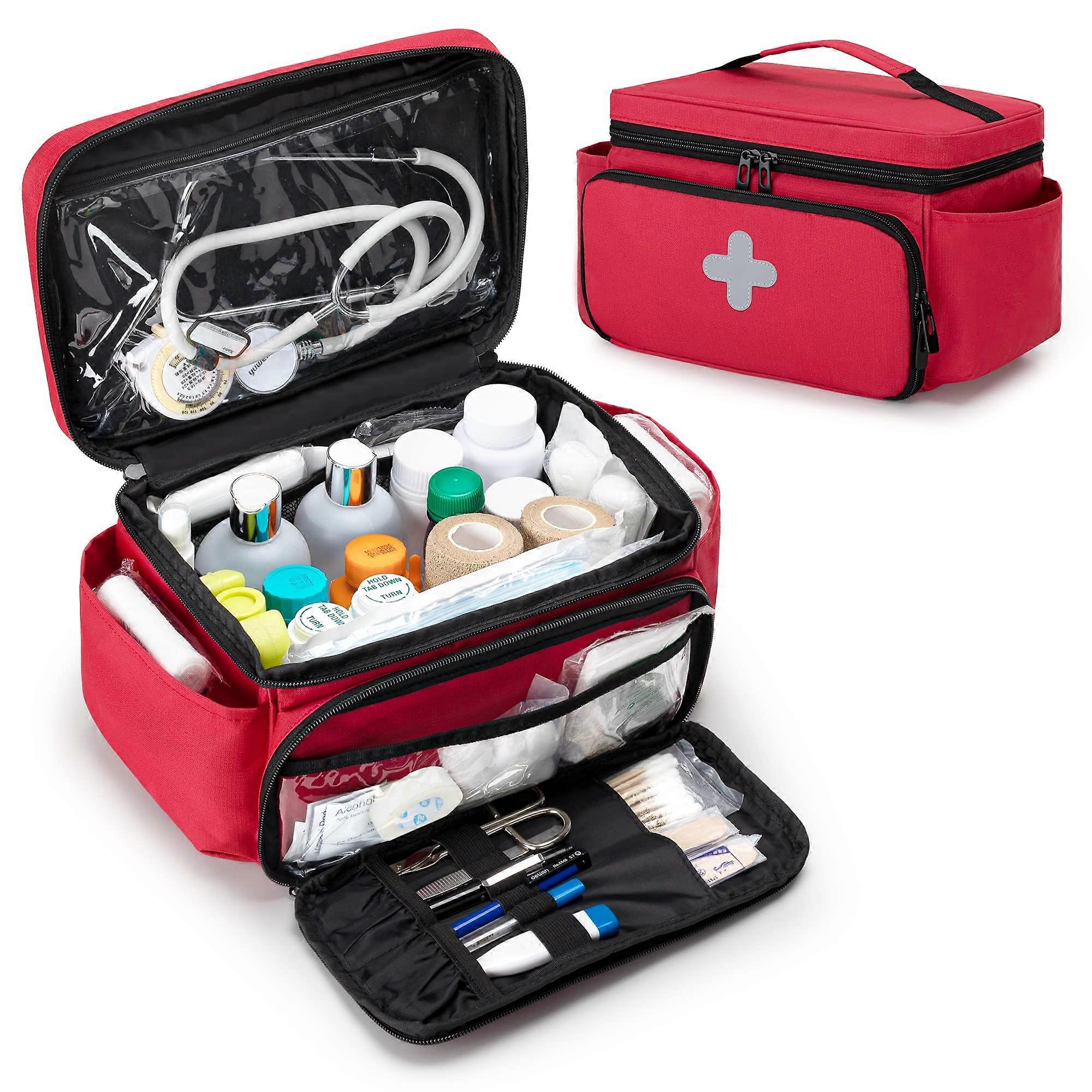Small red first aid medicine bag