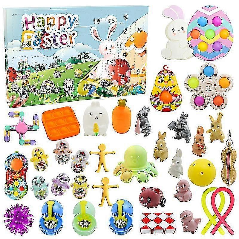 Easter Decompression Toy Set Children's Countdown Hand Tear Calendar Blind Box Toy