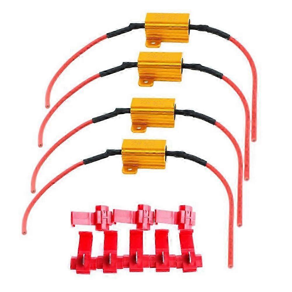 High quality2pcs 25W 6ohm LED Car Light Resistance Load Resistor Automobile Turn Signal Lamp