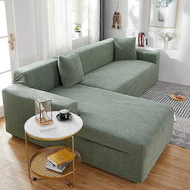 Waterproof Solid Elastic Sofa Cover For Living Room Stretch Jacquard Spandex Corner L -Shape Couch Bench Sofa Cover