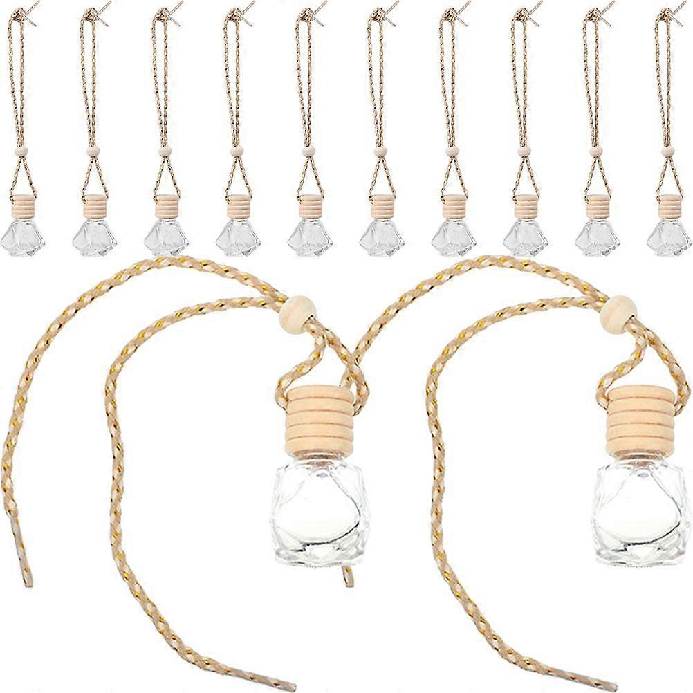 12pcs Decorative Perfume Bottles Delicate Perfume Containers Transparent Car Diffusers