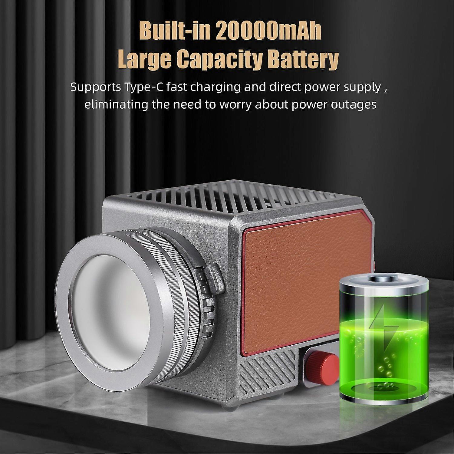 Portable LED Video Light COB Photography Fill Light 60W 2800K-6800K Dimmable 9 Scene Lighting Modes