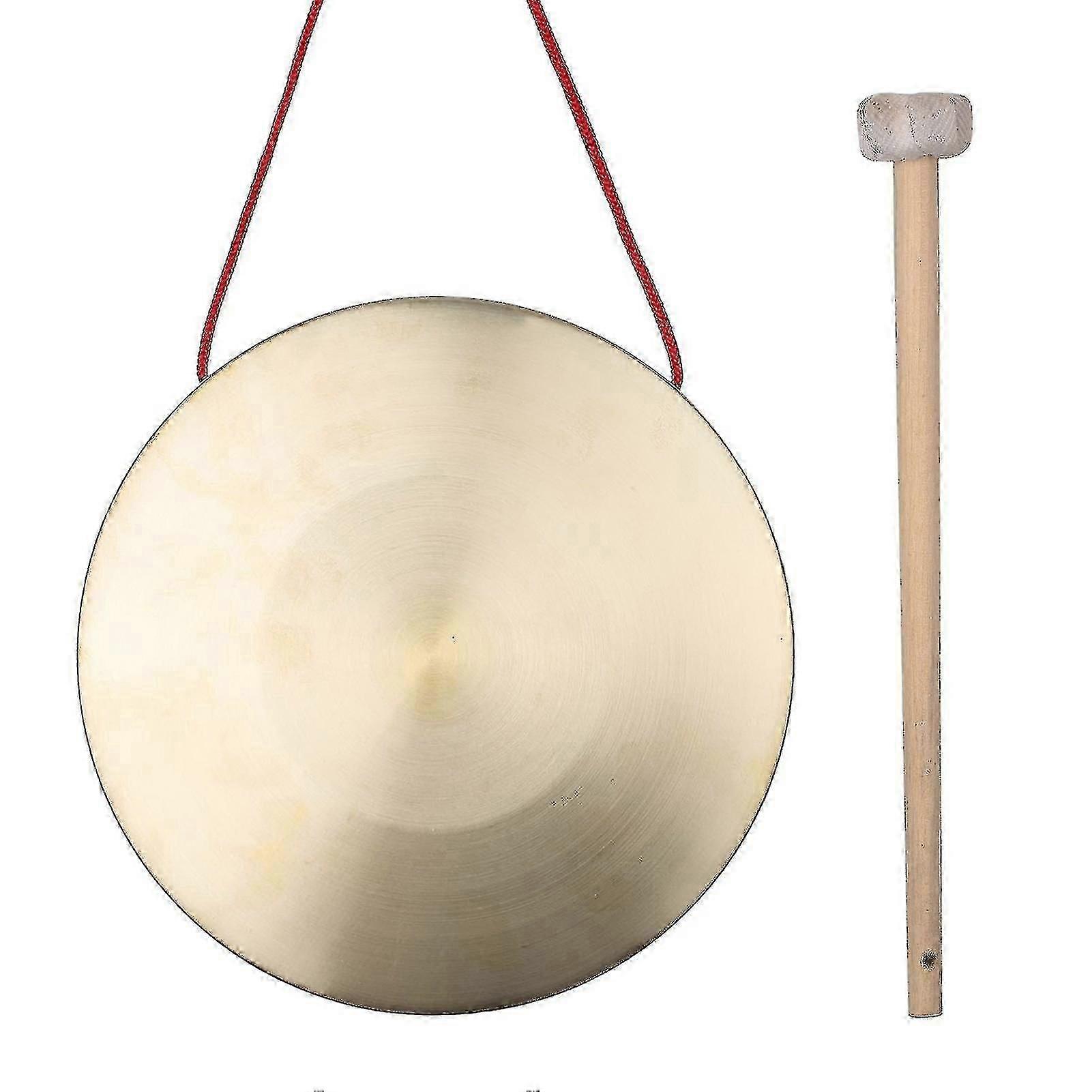 30cm Hand Gong Piatti Ottone Rame Gong Cappella Opera Strumento A Percussione Con Martello Rotondo - HZ