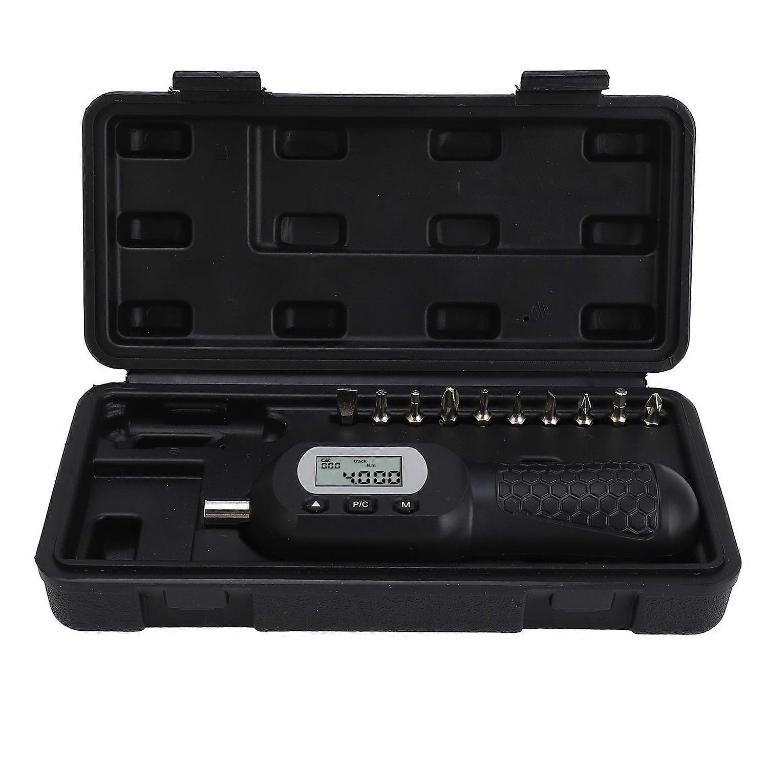 Digital Torsion Screwdriver 1/4in Drive 0.2-2Nm Adjustable LCD Backlit Display Preset Torsion Driver