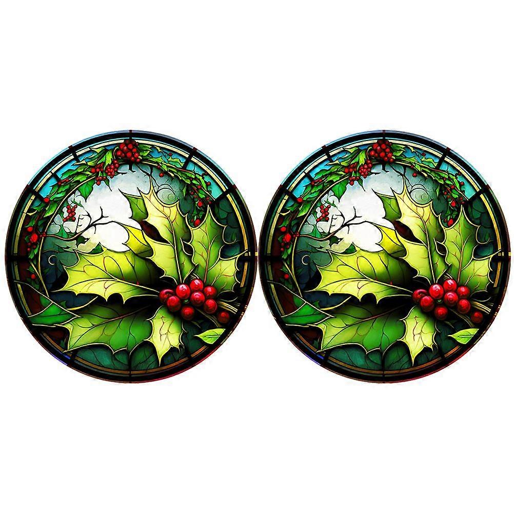 2Pcs Xmas Window Clings Xmas Party Window Stickers Christmas Party Window Clings for Xmas