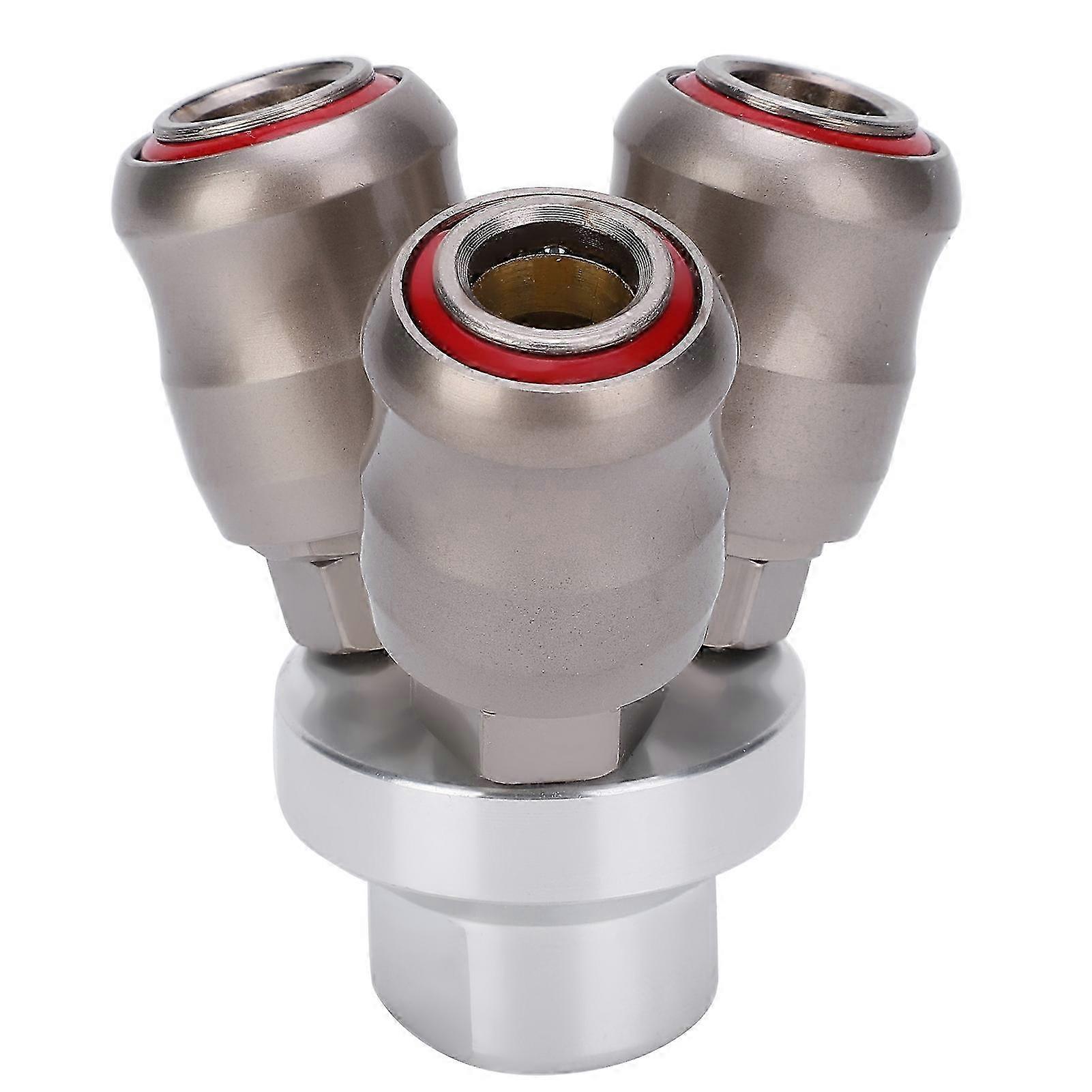 3 Way Quick Coupler Round Female Thread ExplosionProof SelfLocking Auto Parts Connector