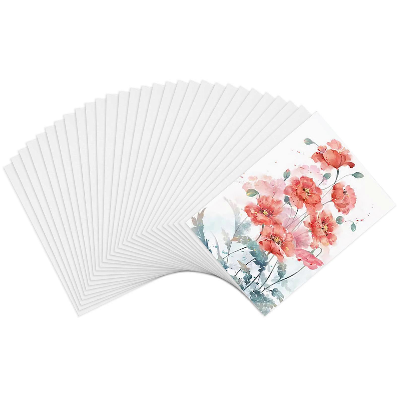 Cold Press Paper, 50 Sheets A6 Size 300gsm Rag Cotton Watercolor Paper, Professional Quality For Artists Drawing Techniques, Ample Space For