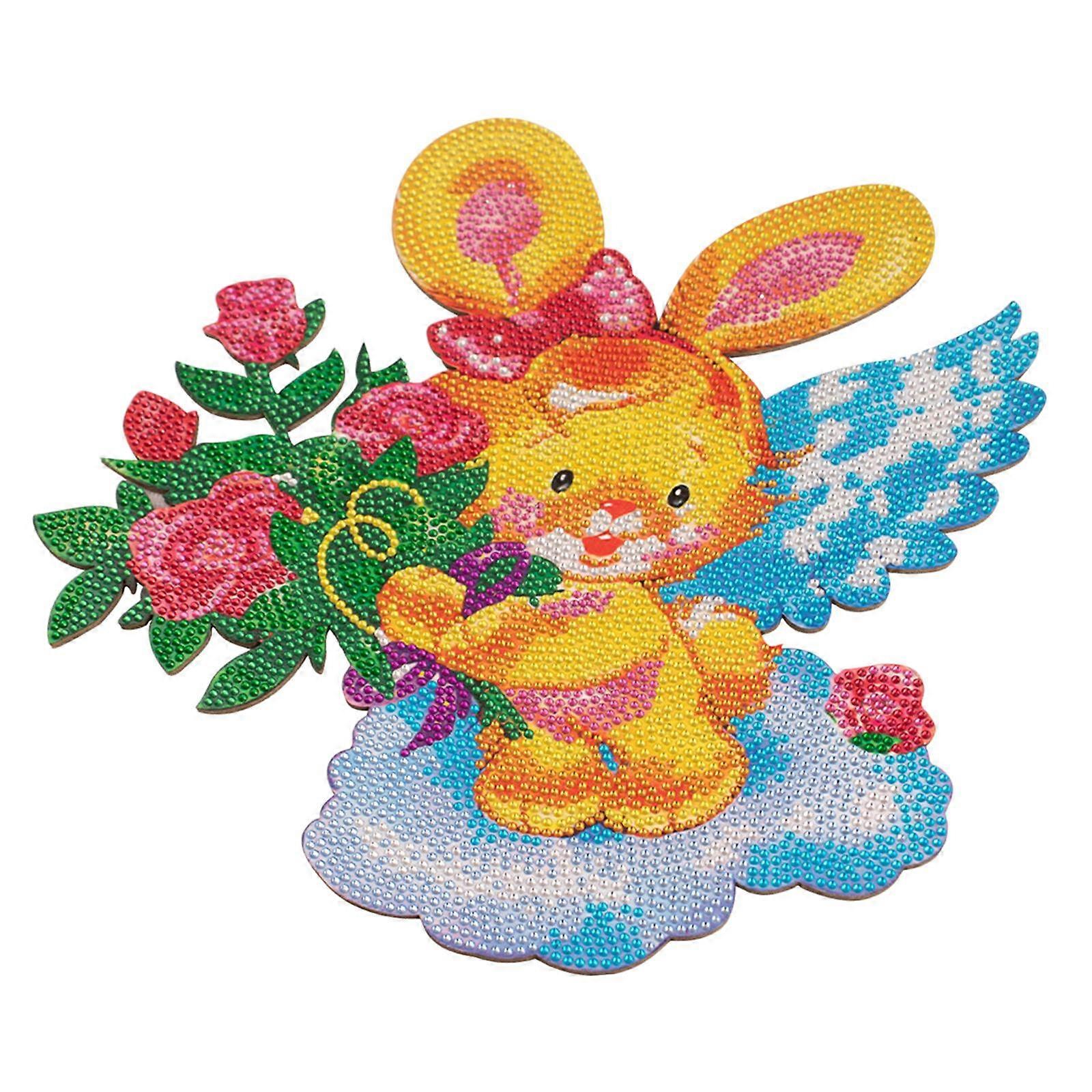 יהלום 5D DIY של ציור לילדים מבוגרים, ערכות רקמת יהלומים מלאות חג הפסחא