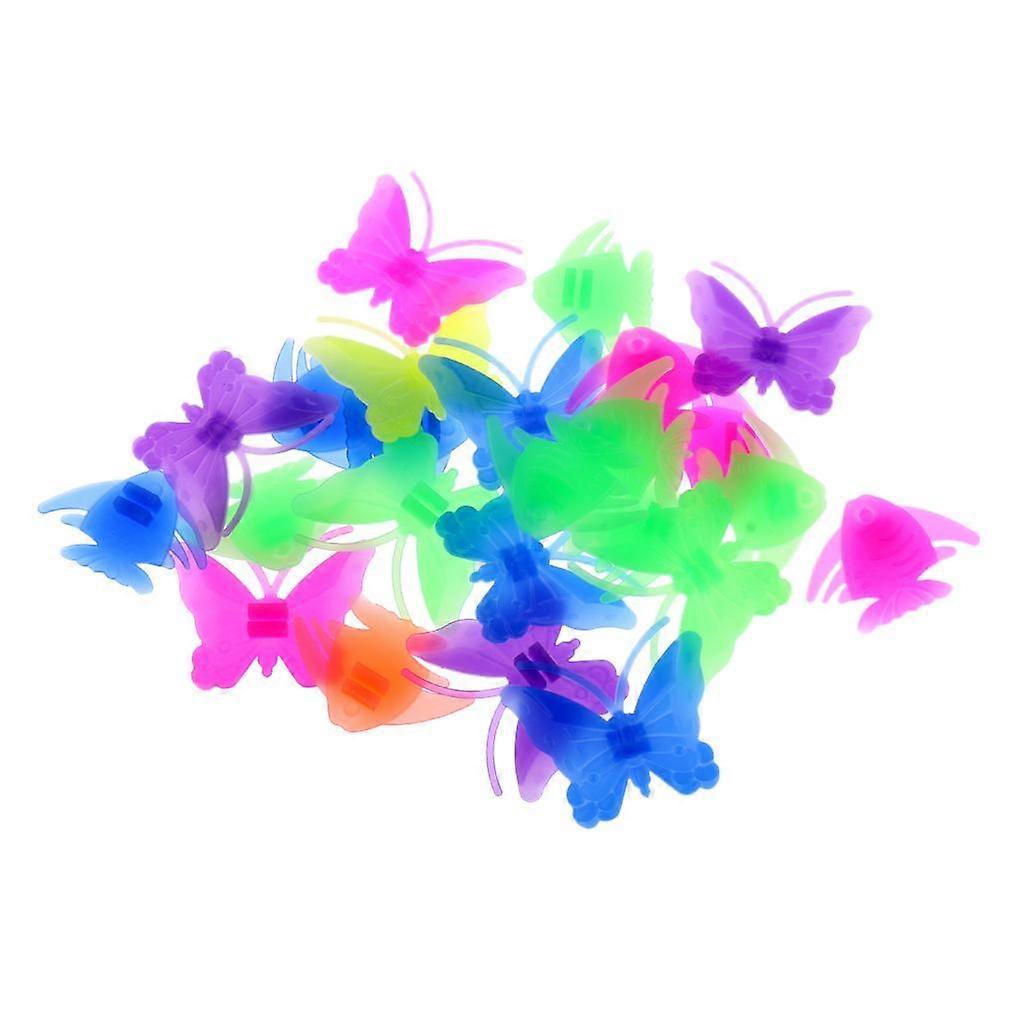 גלגל פלסטיק לאופניים דיבר פרפר קישוט צבעוני (26 יחידות)