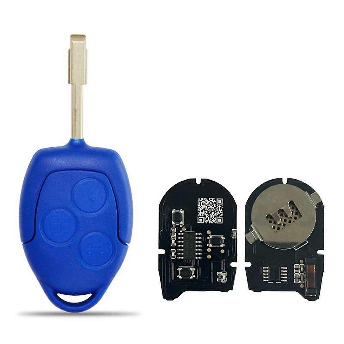 Chave inteligente de 3 botões 433 MHz com chip 4D63 6C1T-15K601 para acessórios Transit 2006-2014