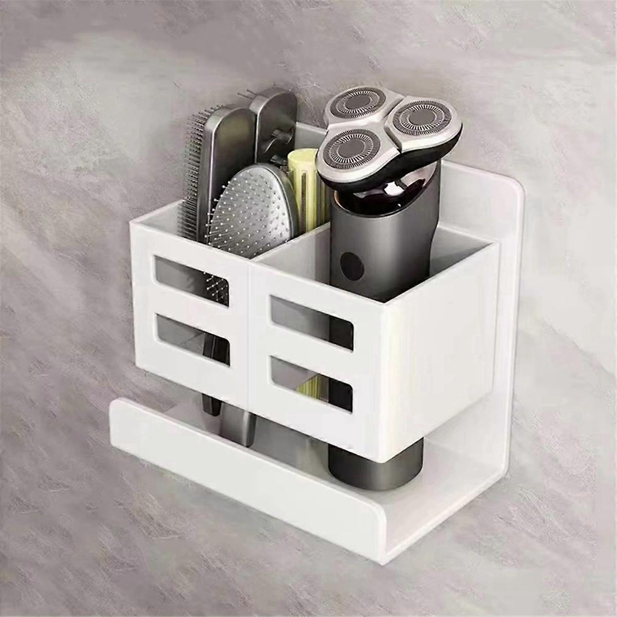 Bathroom Organizer Wall-Mounted Flush-Free Waterproof White