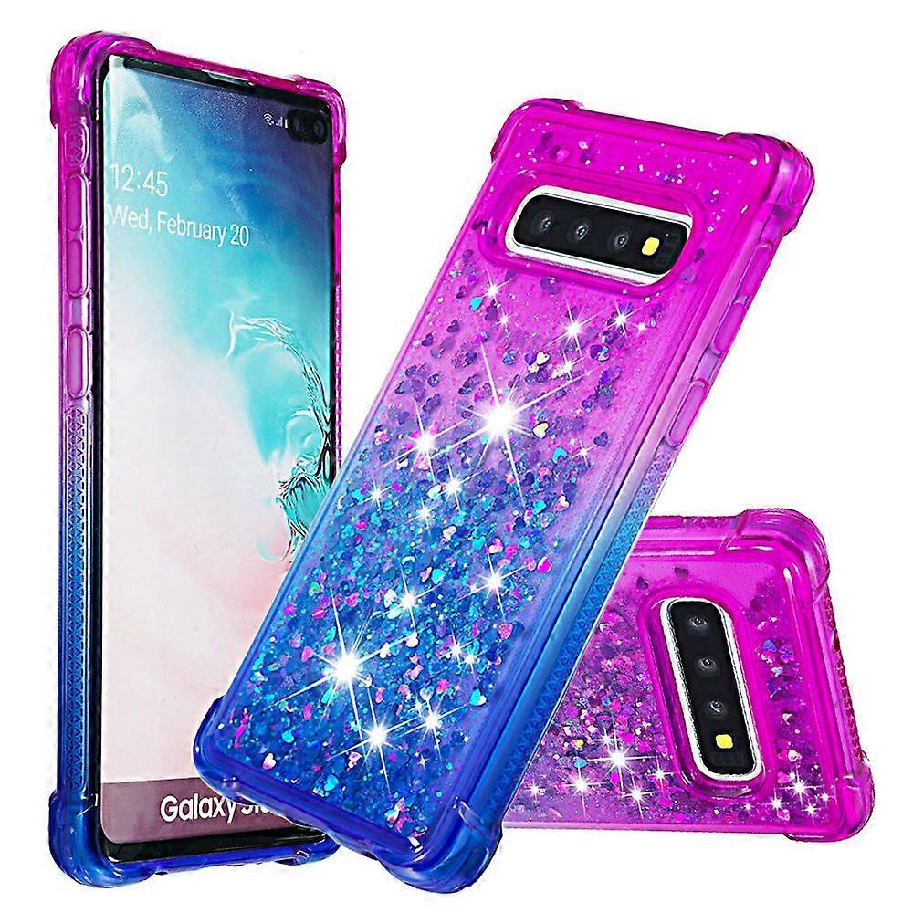 Case for Samsung Galaxy S10 Plus Liquid Glitter Funny Bling Shiny Crystal Flowing Sparkle Moving Cover Clear Bumper Compatible with Samsung Galaxy S10