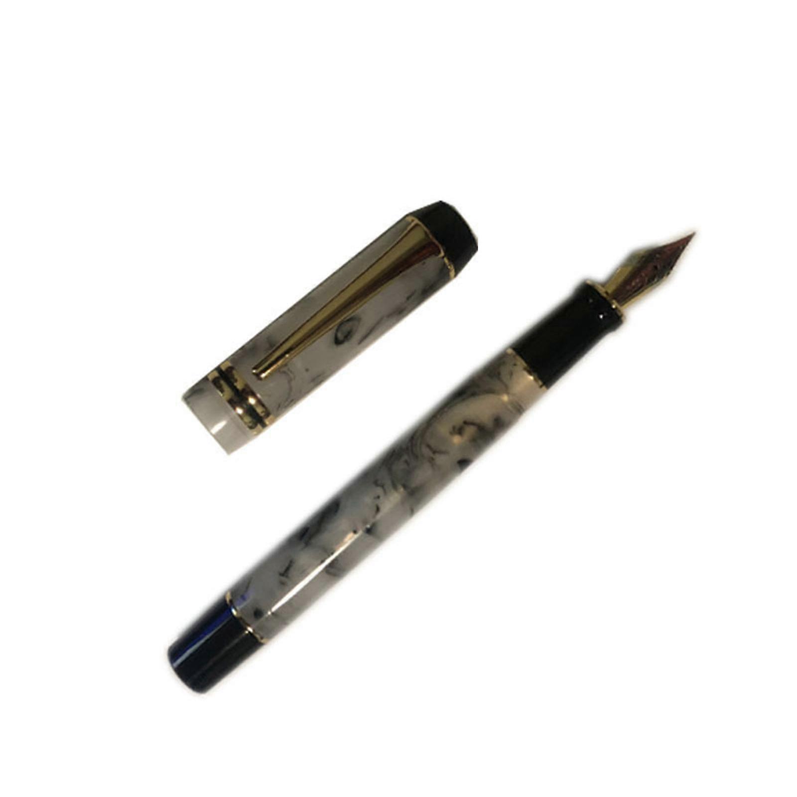 Fountain Pens, Long Blade Medium Nib Inking Pens Smooth Writing Pens with Converter for Sketching, Calligraphy Ink Pens