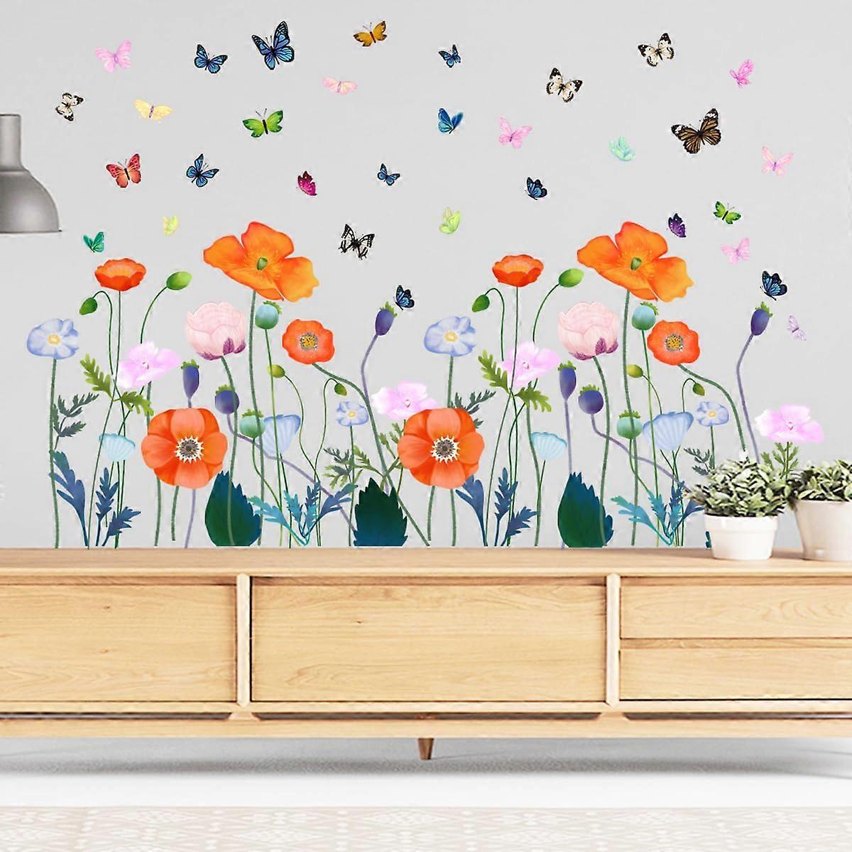 6 Pieces Colorful Wall Decals for Bedroom Decor - Removable Vinyl Stickers, Kids Room Art, Multicolor Design