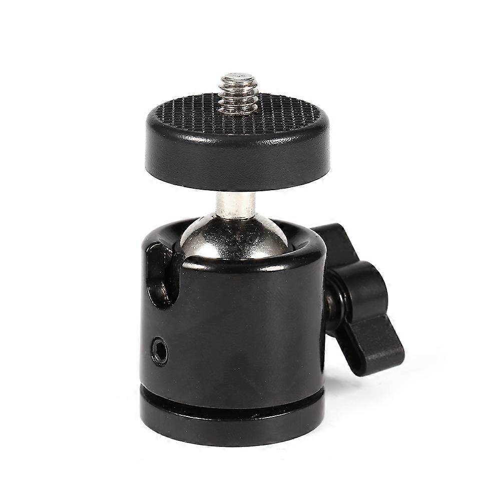 New 360° Mini Ball Head Bracket Mount For 1/4" Camera Tripod & 3/8" Flash Holder