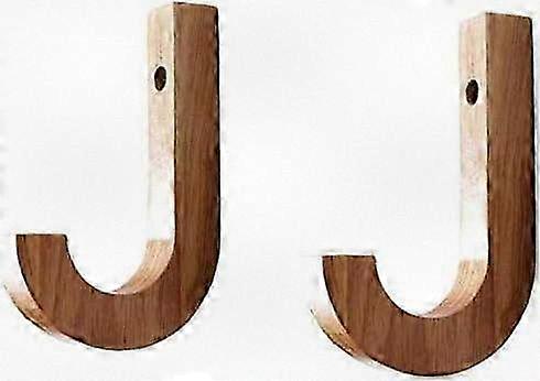 Wall Mounted Wooden Hanger for Ironing Board with Hooks - Space Saving Storage Rack.