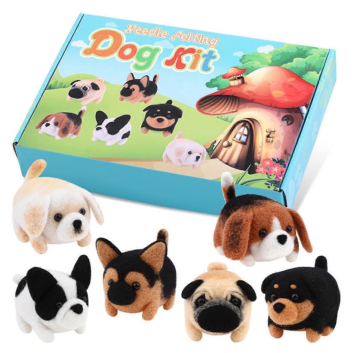 Felting Kit, Doll Making Wool Needle Felting Starter Kit with Instruction,Felting Foam Mat and DIY Needle Felting Supply for DIY Craft Animal Home