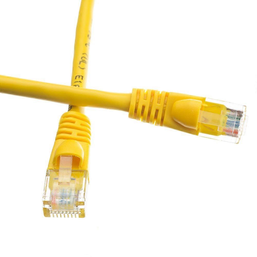 (5 Pack Cat6 Yellow Copper Ethernet Patch Cable, Snagless/Molded Boot, POE Compliant, 6 Feet