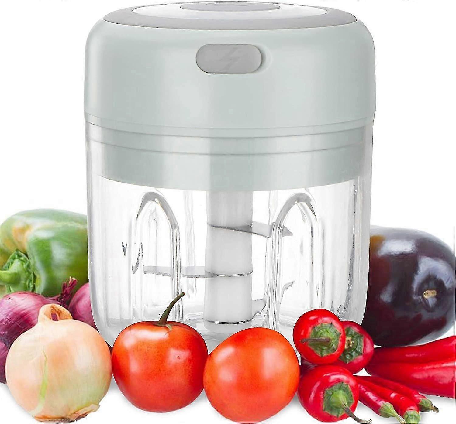 Electric Chopper Garlic Onion Cutter Fruit Meat Multi Chopper With USB Charging 250ml