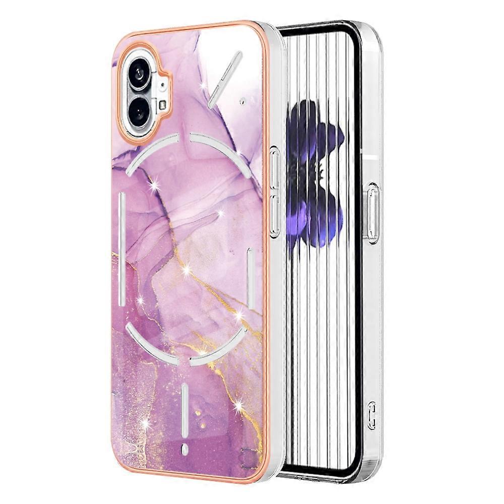 For Nothing Phone 1 Electroplating Marble Pattern IMD TPU Phone Case
