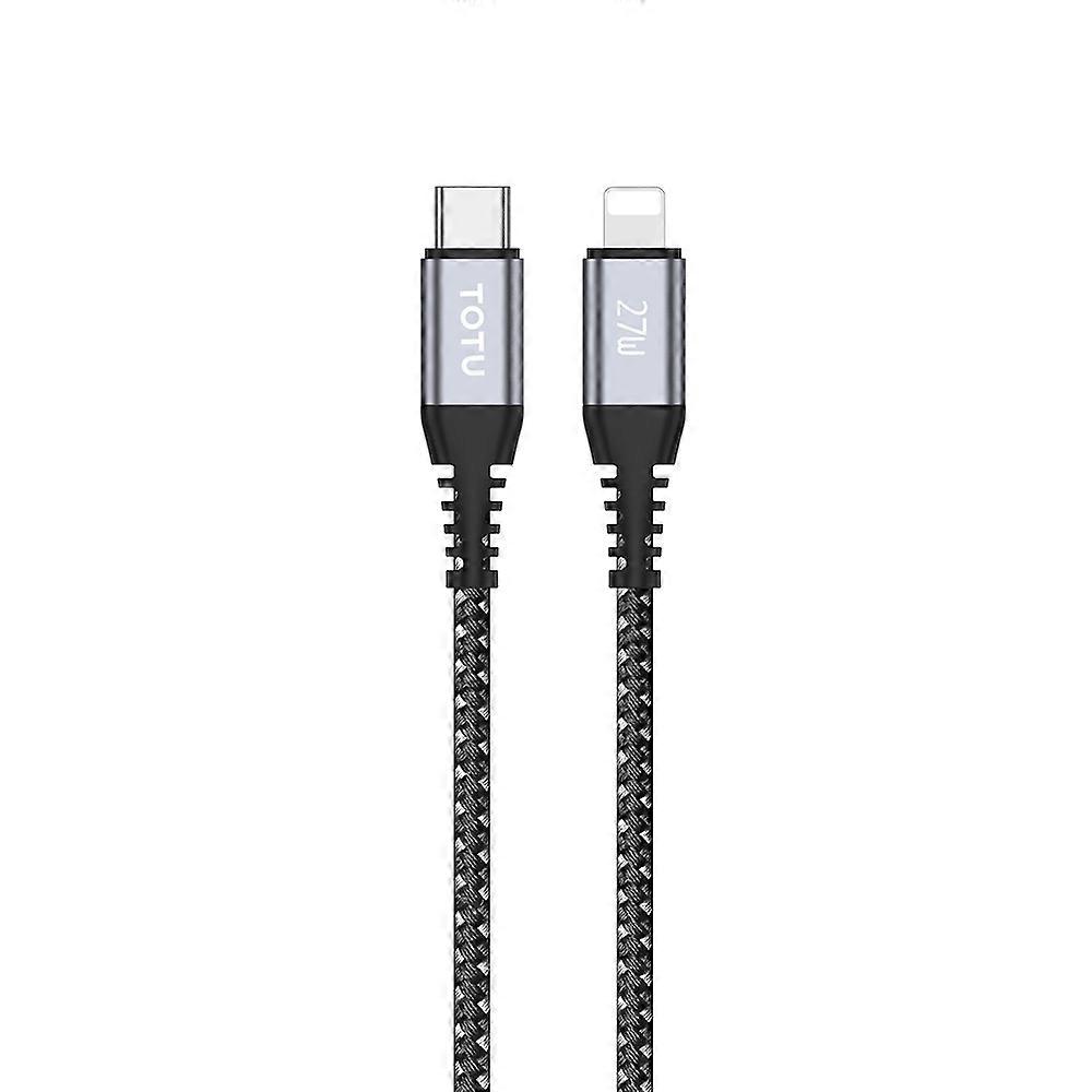 TOTU CB-5-PD 27W USB-C/Type-C to 8 Pin Data Cable, Length: 1m