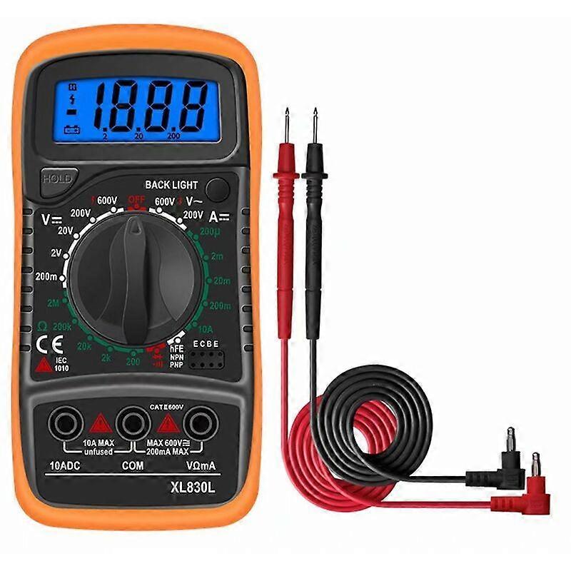 Digital Multimeter Mini Manual Range Multimeter Battery Tester Digital Multimeter for AC/DC Voltage Test DC Current Resistance Ammeter Voltmeter Ohmme