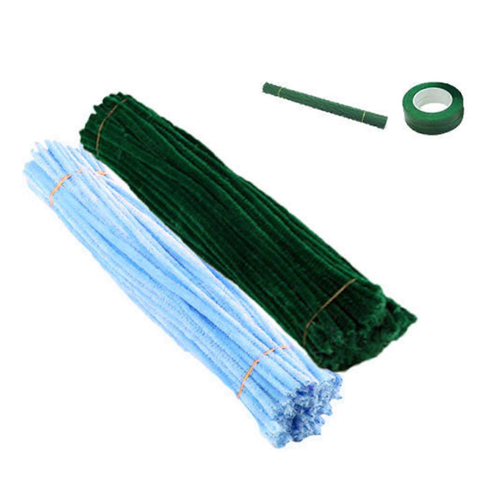 Flexible Bendable Wire Pipe Cleaners, Colorful Chenille Stems for DIY Flower Art Projects
