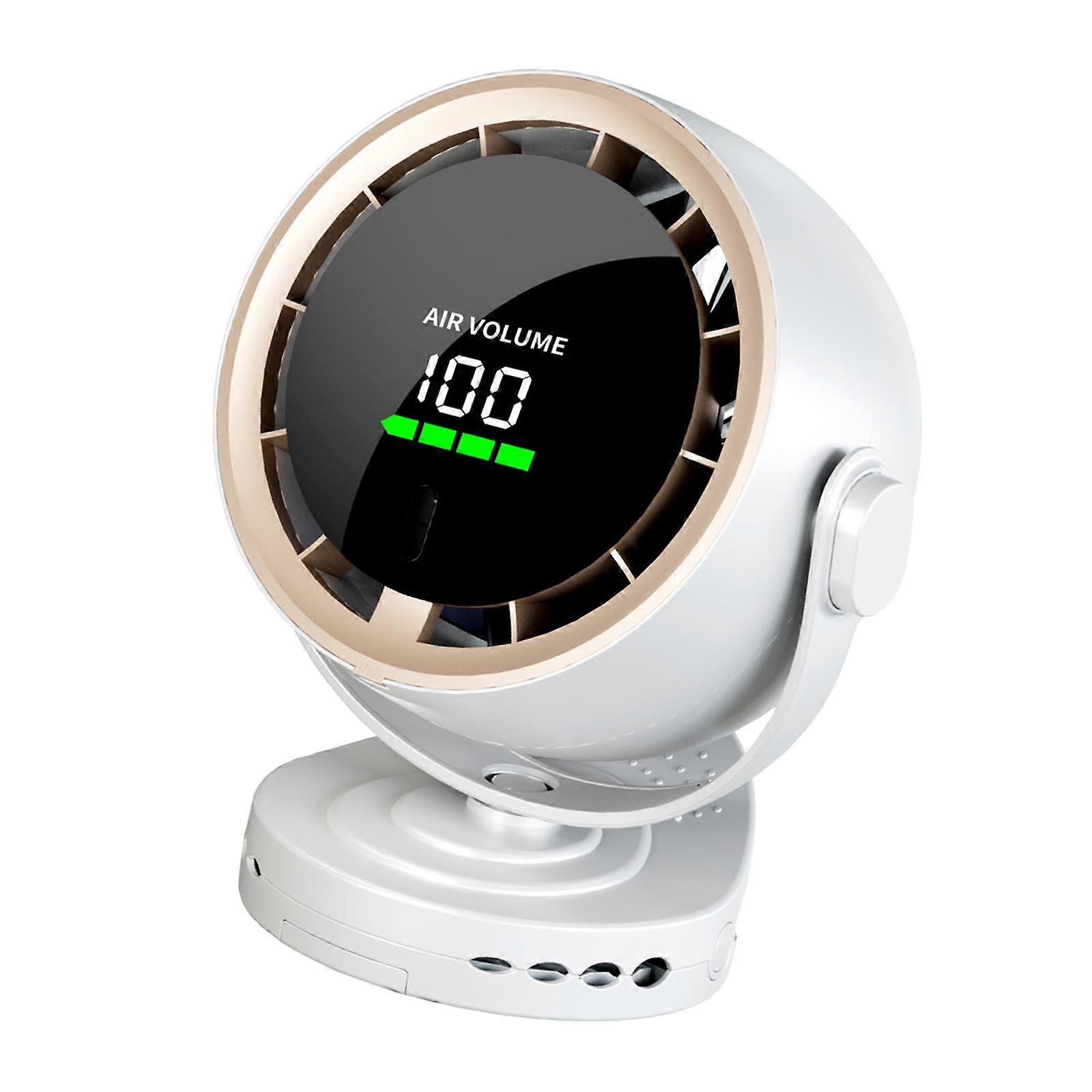 Desk Fan Portable Fan Digital Display Small Rechargeable Air Cooling Fan Desktop