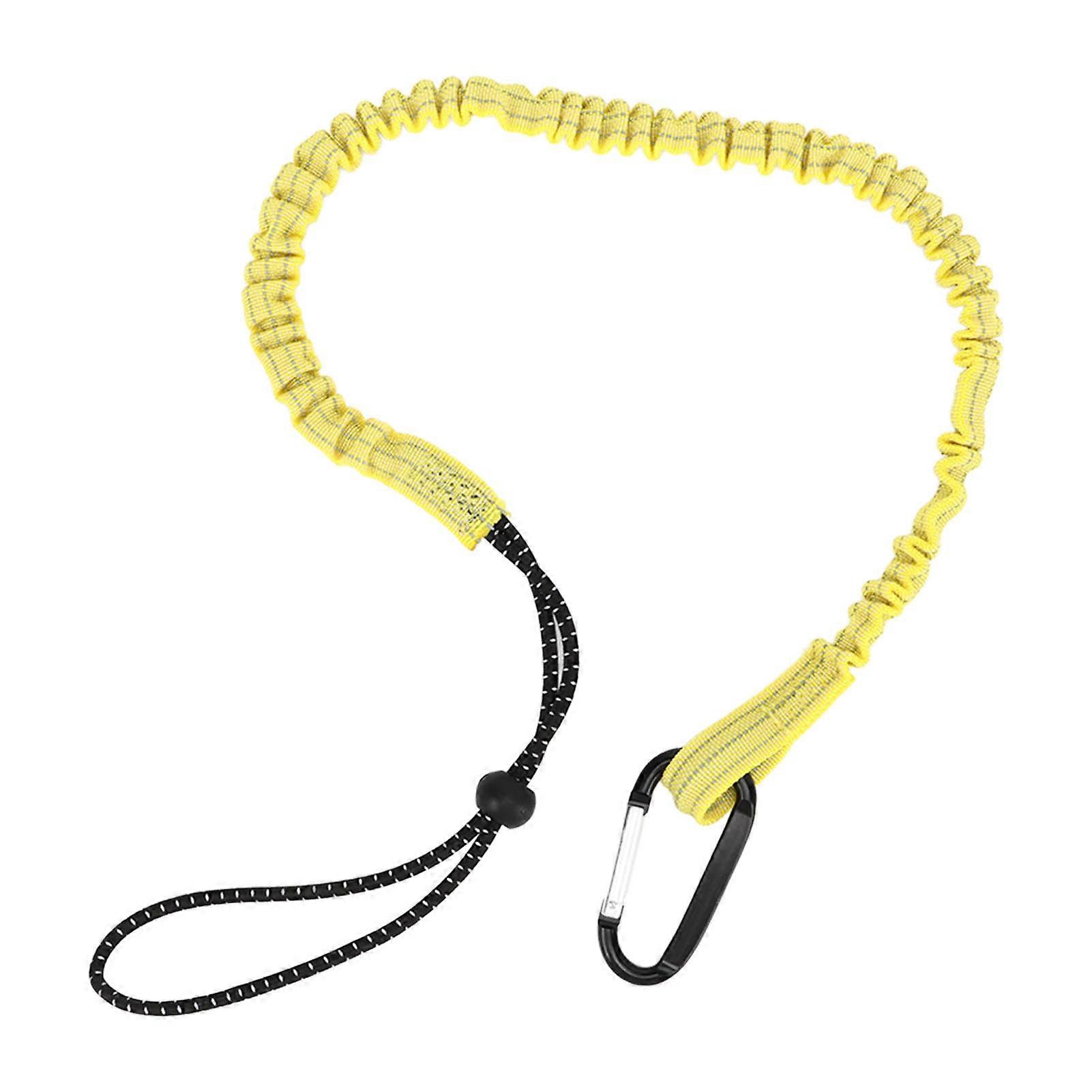 Tool Safety Tether Nylon Tool Lanyard Climbing Rope with Ordinary Mountaineering Buckle Yellow