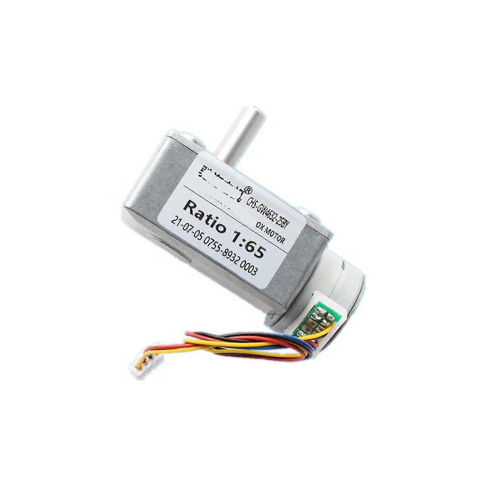 12V GW4632-25BY Worm Gear DC Stepper Motor, High Torque, 1-1019 Gear Ratio, Precision Control, Compatible with Robotics