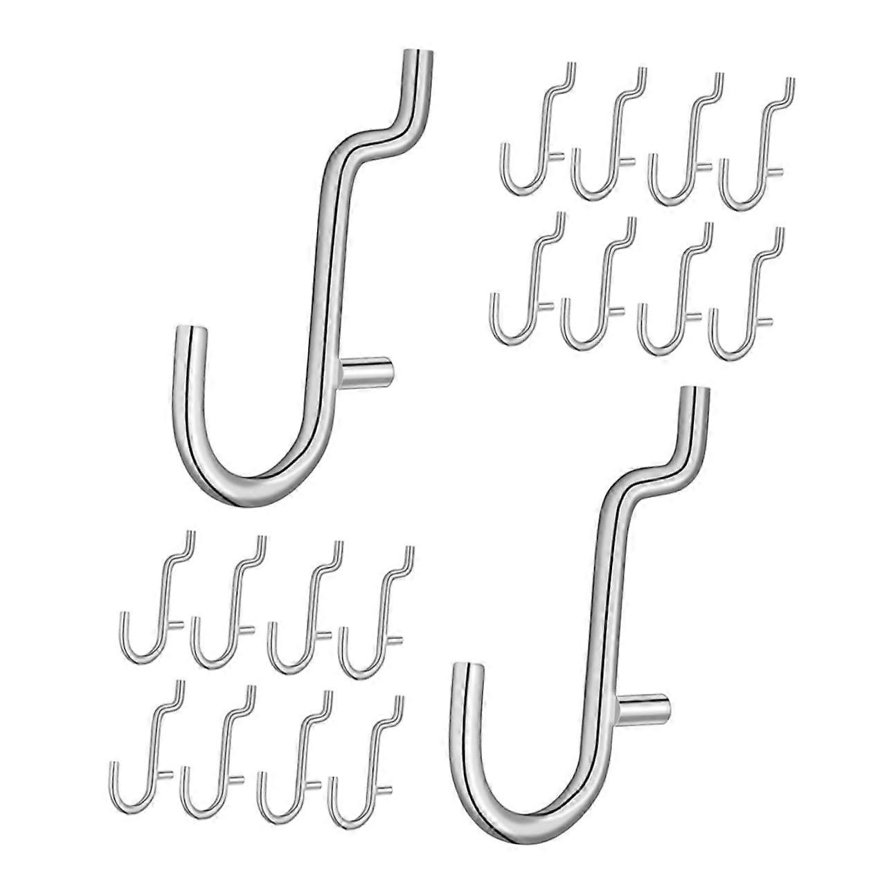 40pcs Pegboard Hooks Metal Hooks for Wall Office Workshop Craft Room Jewelry Keys Tool Storage