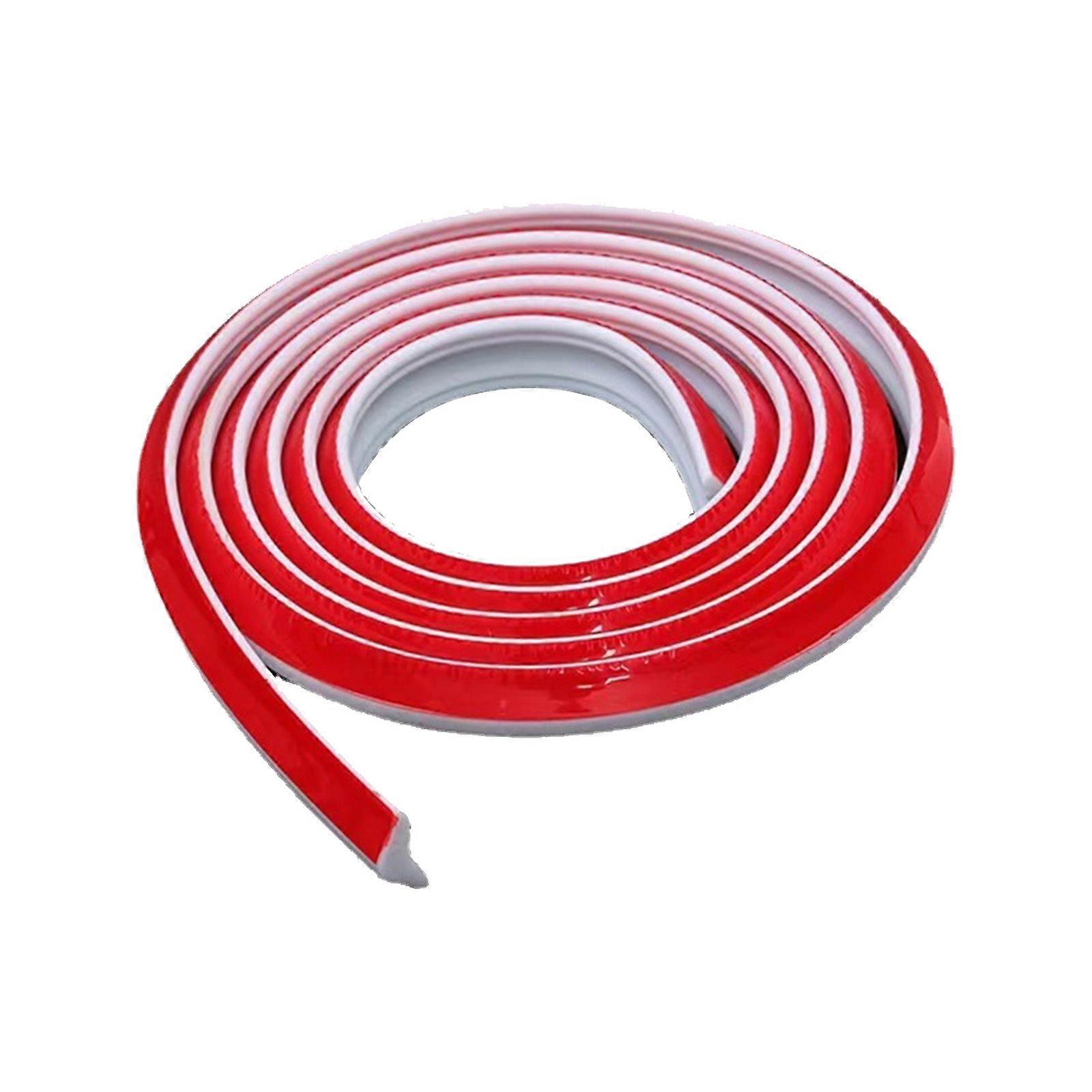 5m DIY Adhesive Wall Corner Molding Trim for Baseboards and Ceiling Edges Guard Easy to Install Flexible Triangle Strips White Small