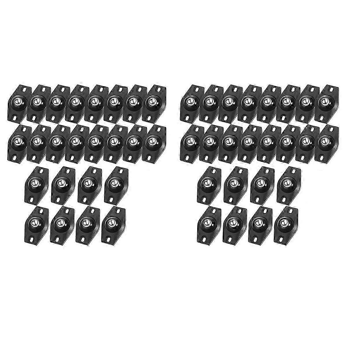 48 Pieces Self Adhesive Wheels Mini Fixed Wheels Caster Boxes Caster Small Caster Paste Wheel Stick