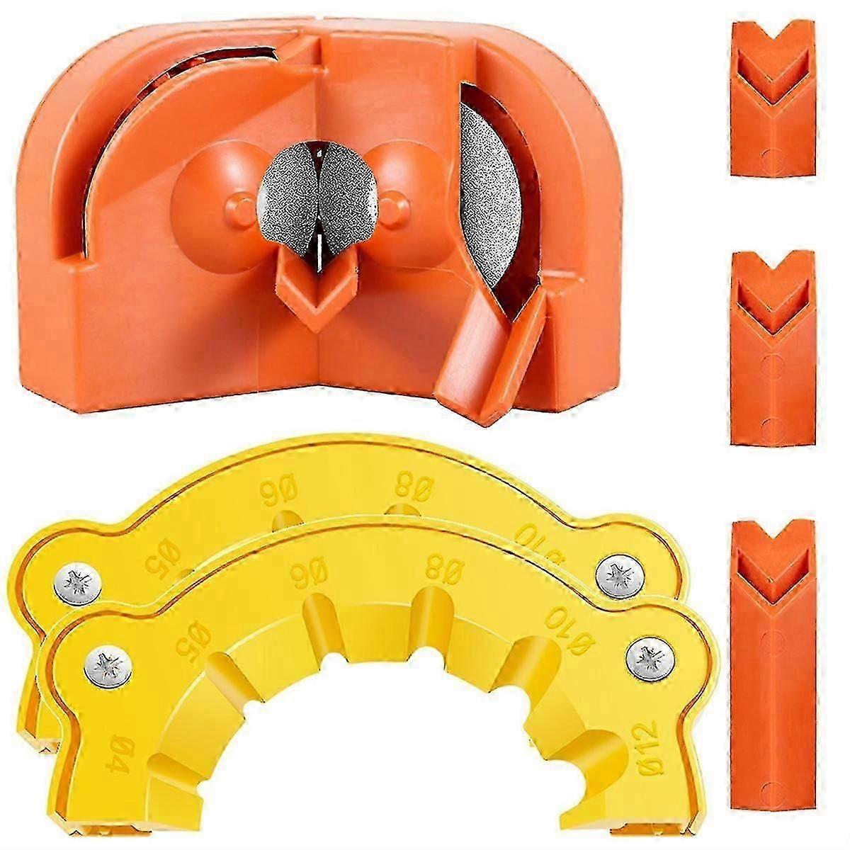 Drill Bit Sharpener for All Bits(5/64-5/8 Inch ), Multipurpose Drill Bit Grinding Tool Attachment with Grinding Wheels