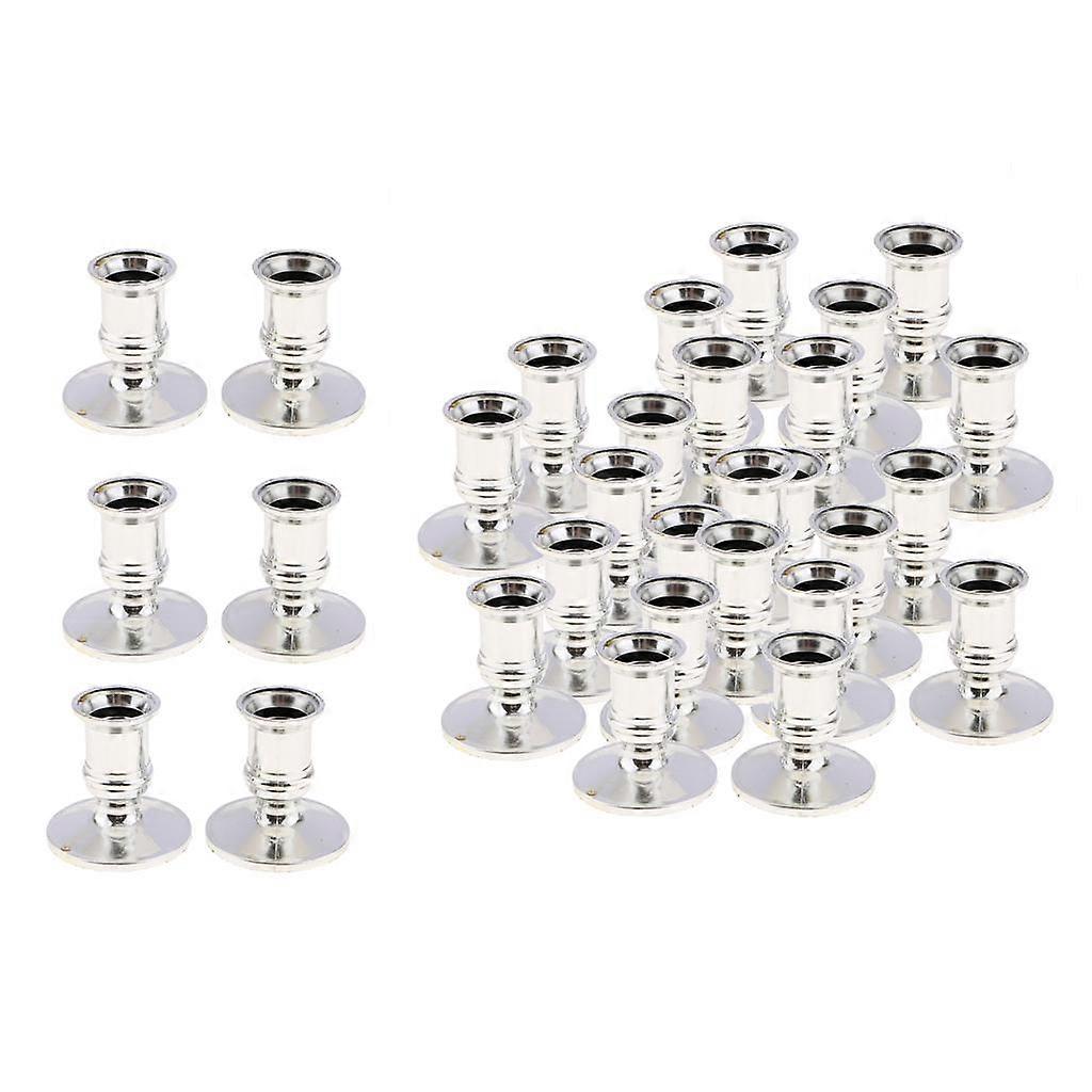 15x Pack-2 Plastic Candle Candlestick Base Stand for Taper Pillar