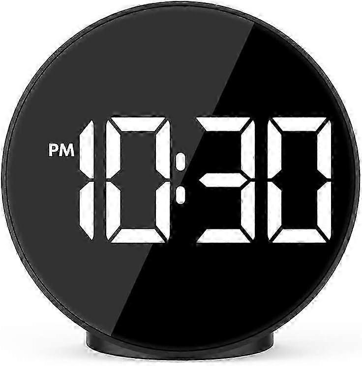 Digital LED Alarm Clock with Voice Control, Night Mode, Temp Display & Wake-Up Light