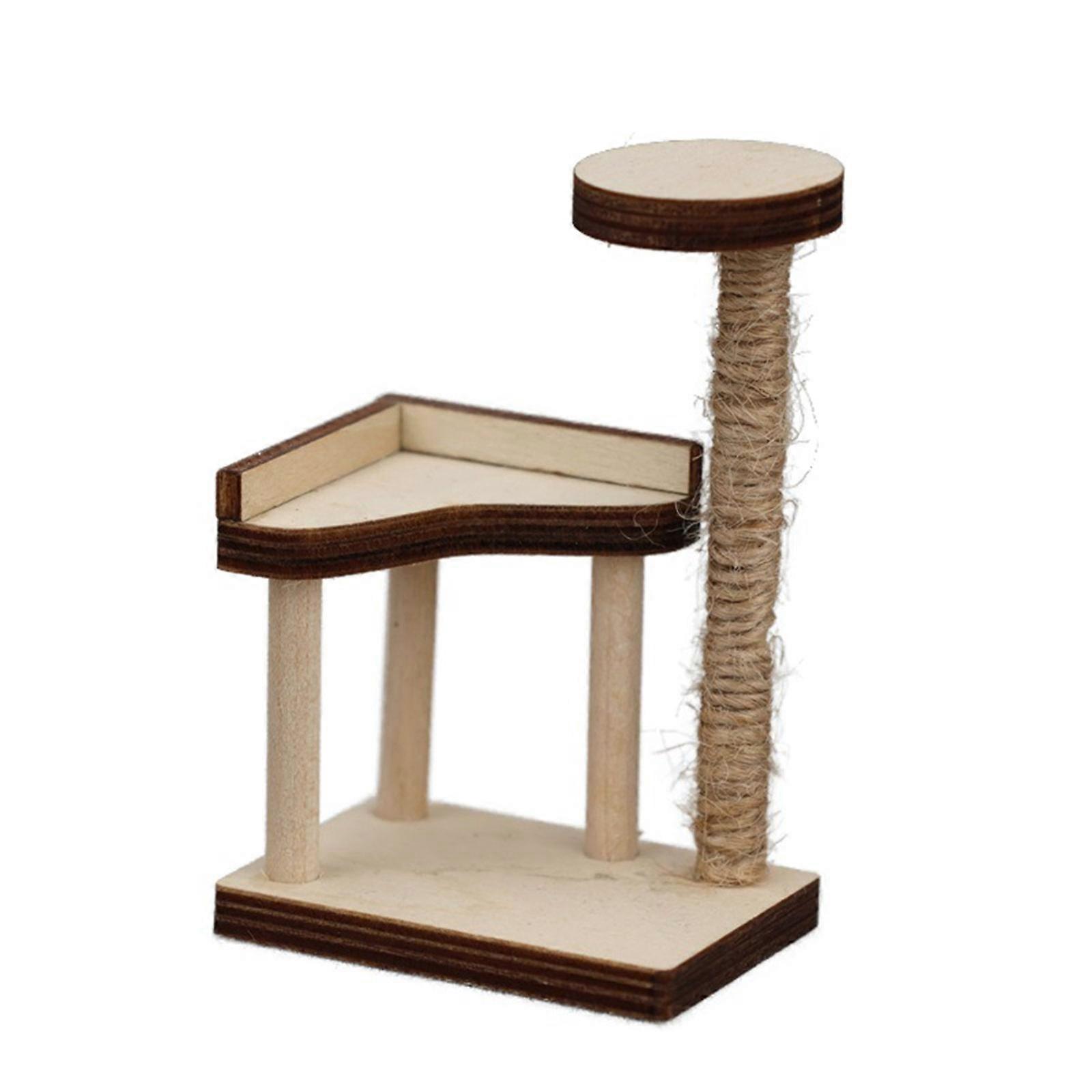 Educational Dollhouse Realistic Cats Scratching Post Toy Pretend Play Realistic Model Scratching Post Model Small Size