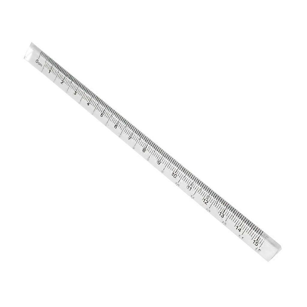 Transparent Acrylic Ruler Measuring Range 0-15cm Clear Accurate Scales Portable Mathematics Ruler for Artists Designers