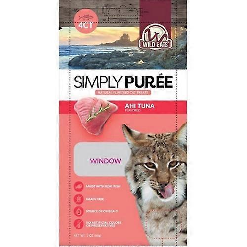 vilda kavar vild katt puré godsaker, 4 pack, ahi tonfisk